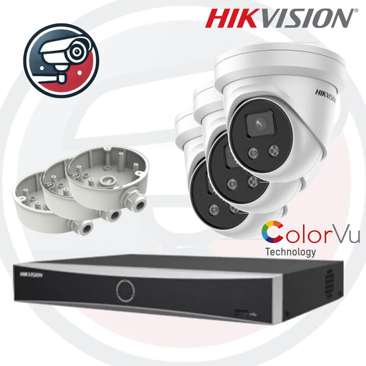 Hikvision Network Video Recorder met 3x 4MP ColorVu Camera