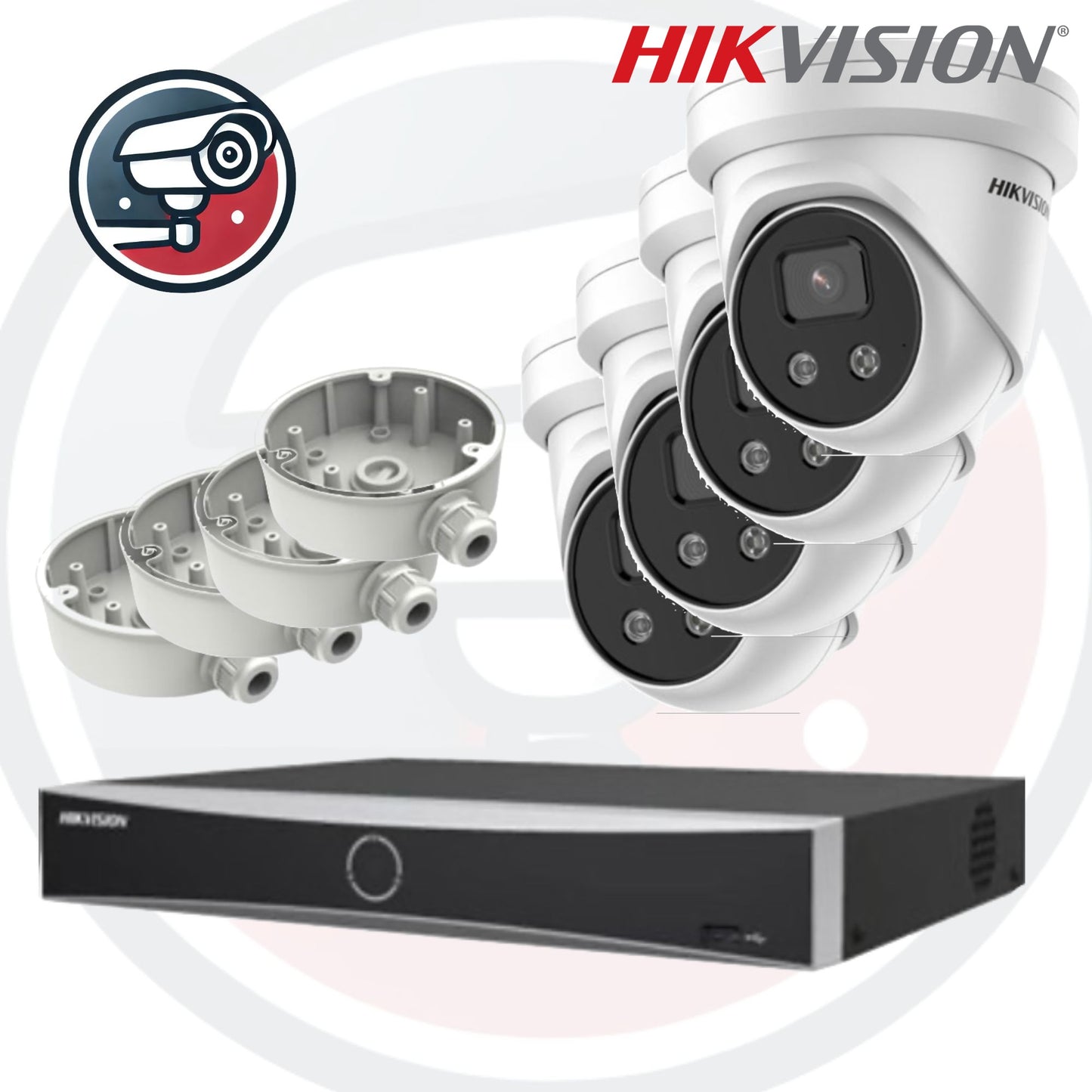 Hikvision Network Video Recorder met 4x 4MP Camera